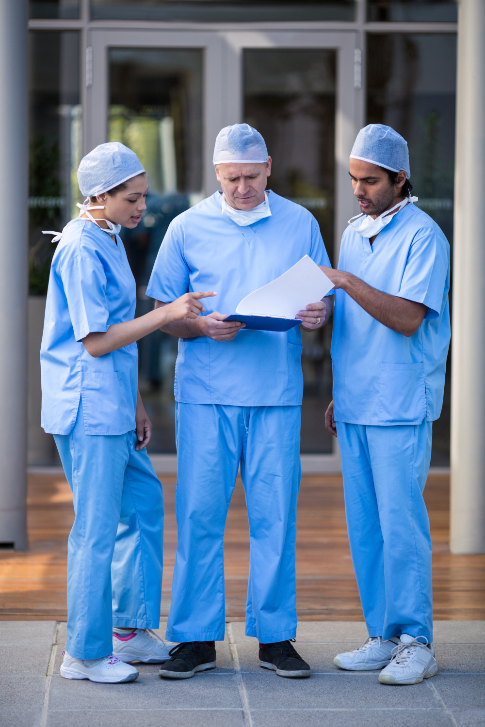 Doctor in scrubs